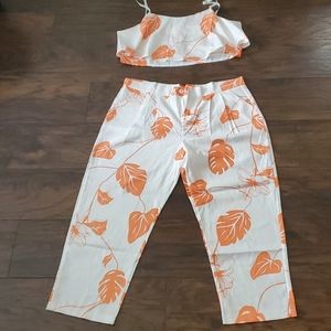 X-L Fancyinn Crop Top and Slacks